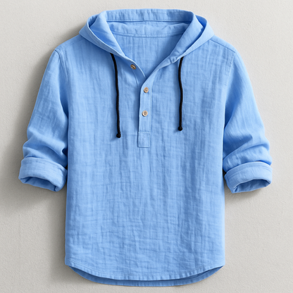 Chemise à Capuche Coton Homme - Léger et Confortable au Style Casual