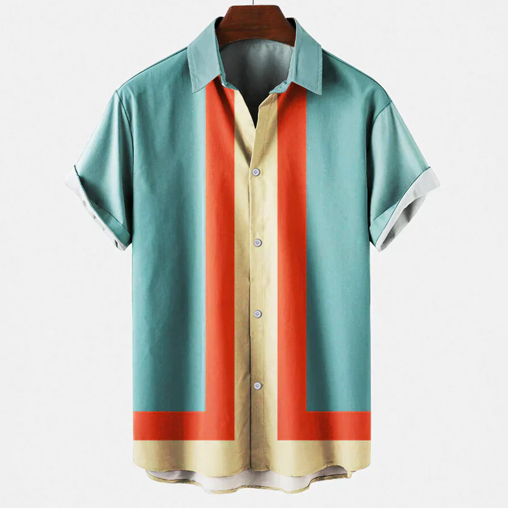 Chemise vintage homme manches courtes