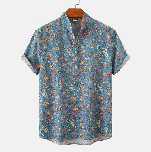 Chemise Coton Fleuri Été - LuxeStyle