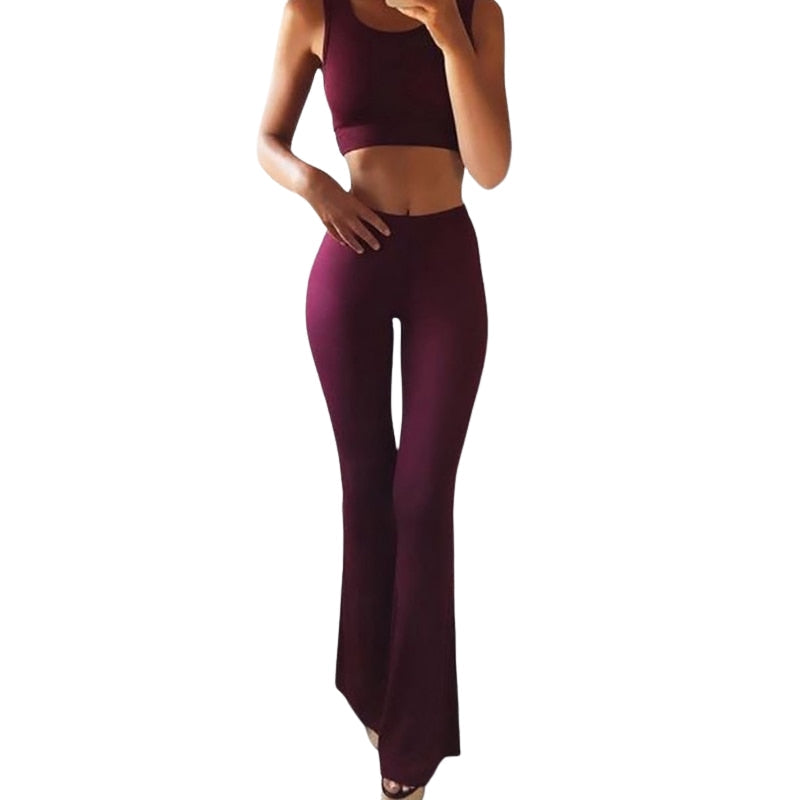 Pantalon Femme Évasé Haut de Gamme avec Poches Pratiques - LuxeStyle