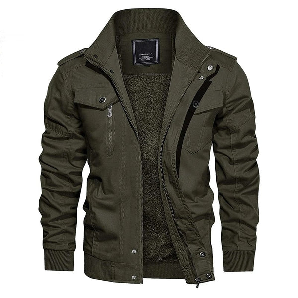 Blouson Aviateur Élégant à Manches Longues pour Homme - LuxeStyle