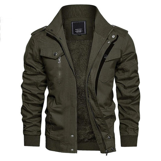 Blouson Aviateur Élégant à Manches Longues pour Homme - LuxeStyle