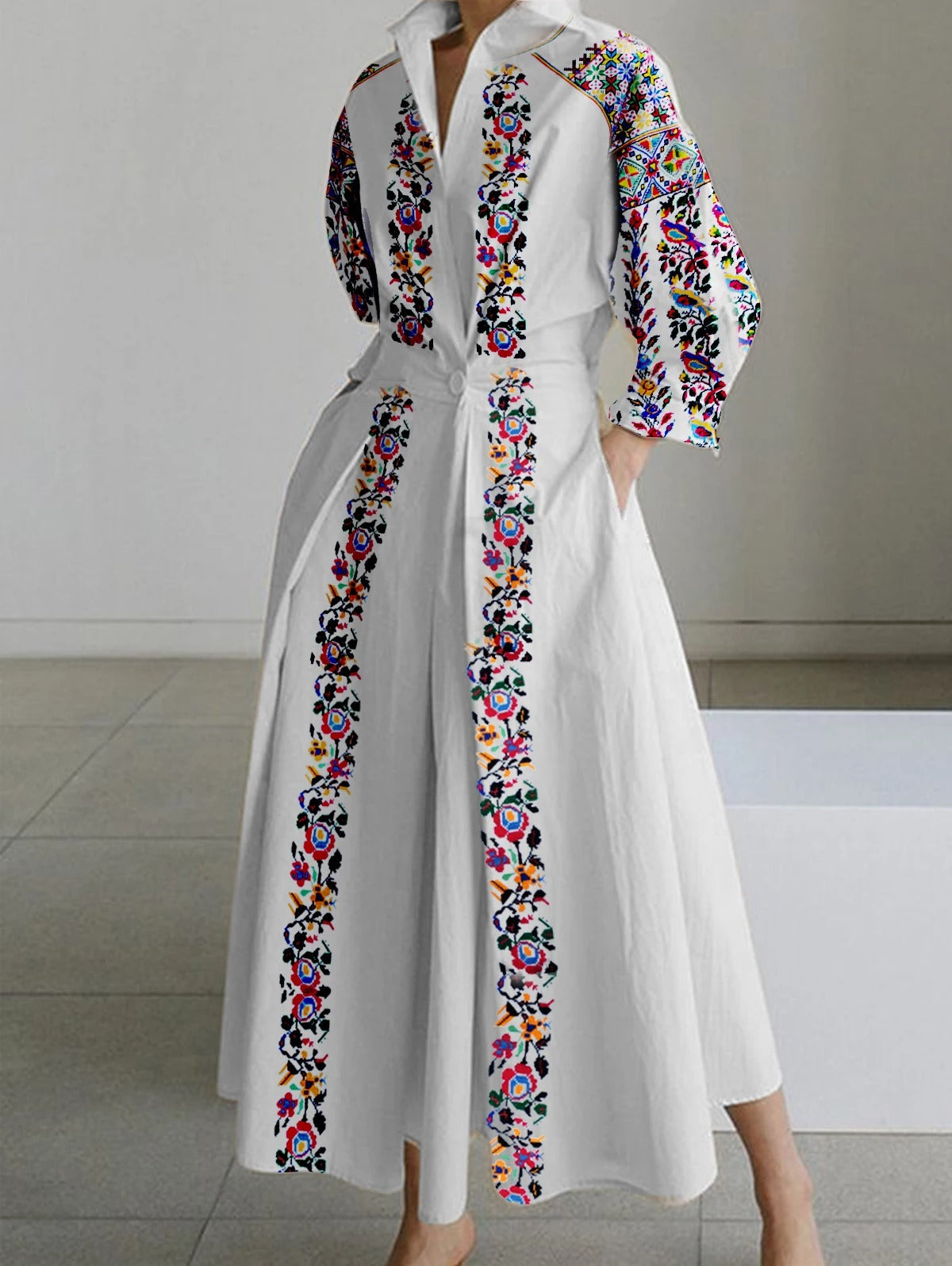 Robe Longue Florale Chic pour Femme