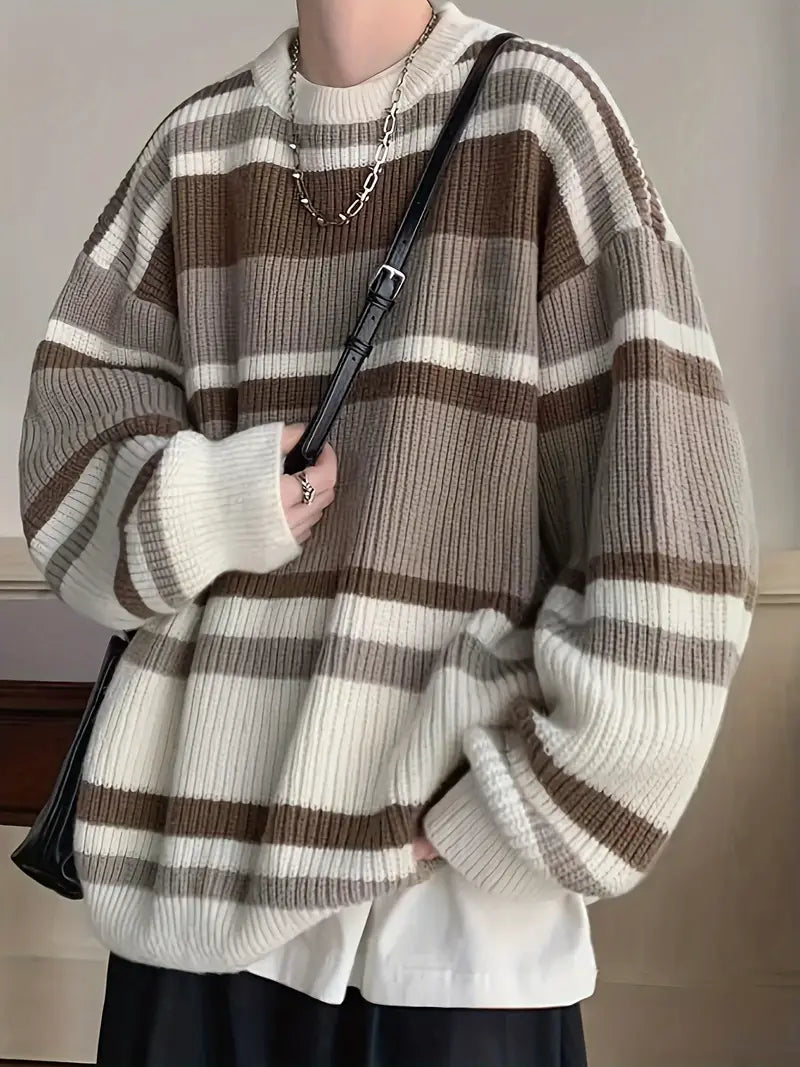 Pull Homme Hiver Élégant avec Détails Rétro - LuxeStyle