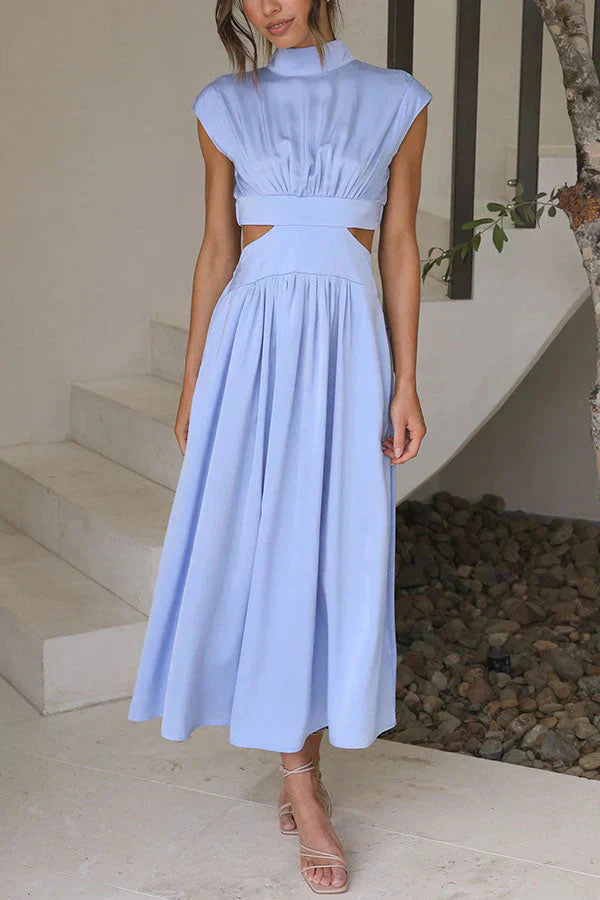Robe longue femme décontractée plissée - LuxeStyle