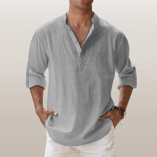 Chemise Homme Marine Manches Longues Détendue