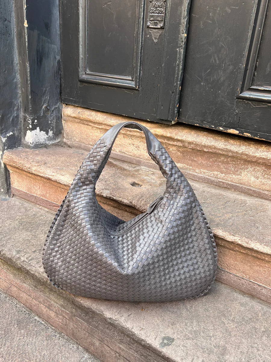 Sac à main en cuir tressé chic femme