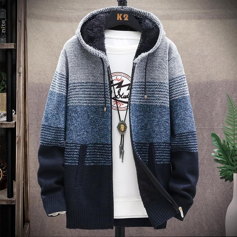 Blouson à capuche douillet pour homme | Fermeture éclair