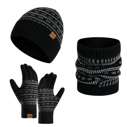 Tenue Hiver Complète avec Chapka, Foulard et Mitaines pour Adultes