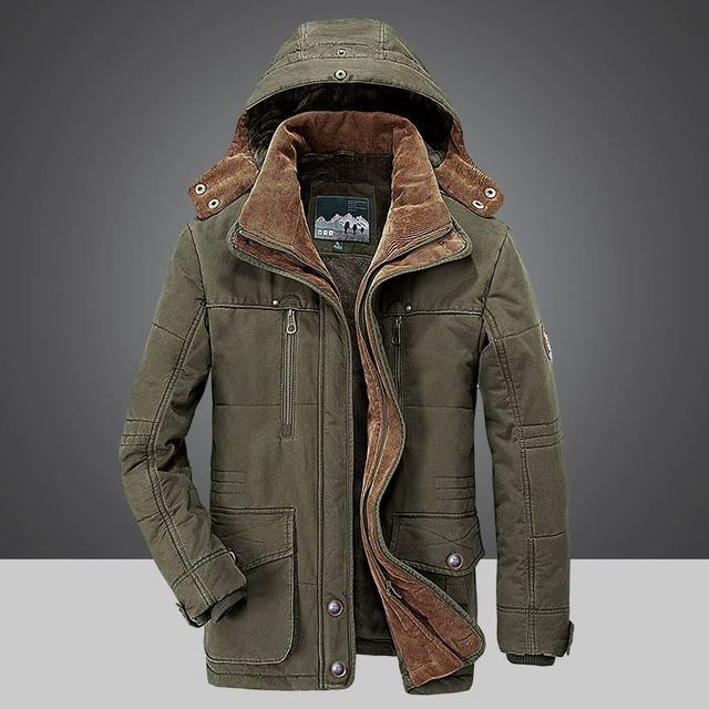Blouson Hiver Douillet pour Homme Capuche Détachable