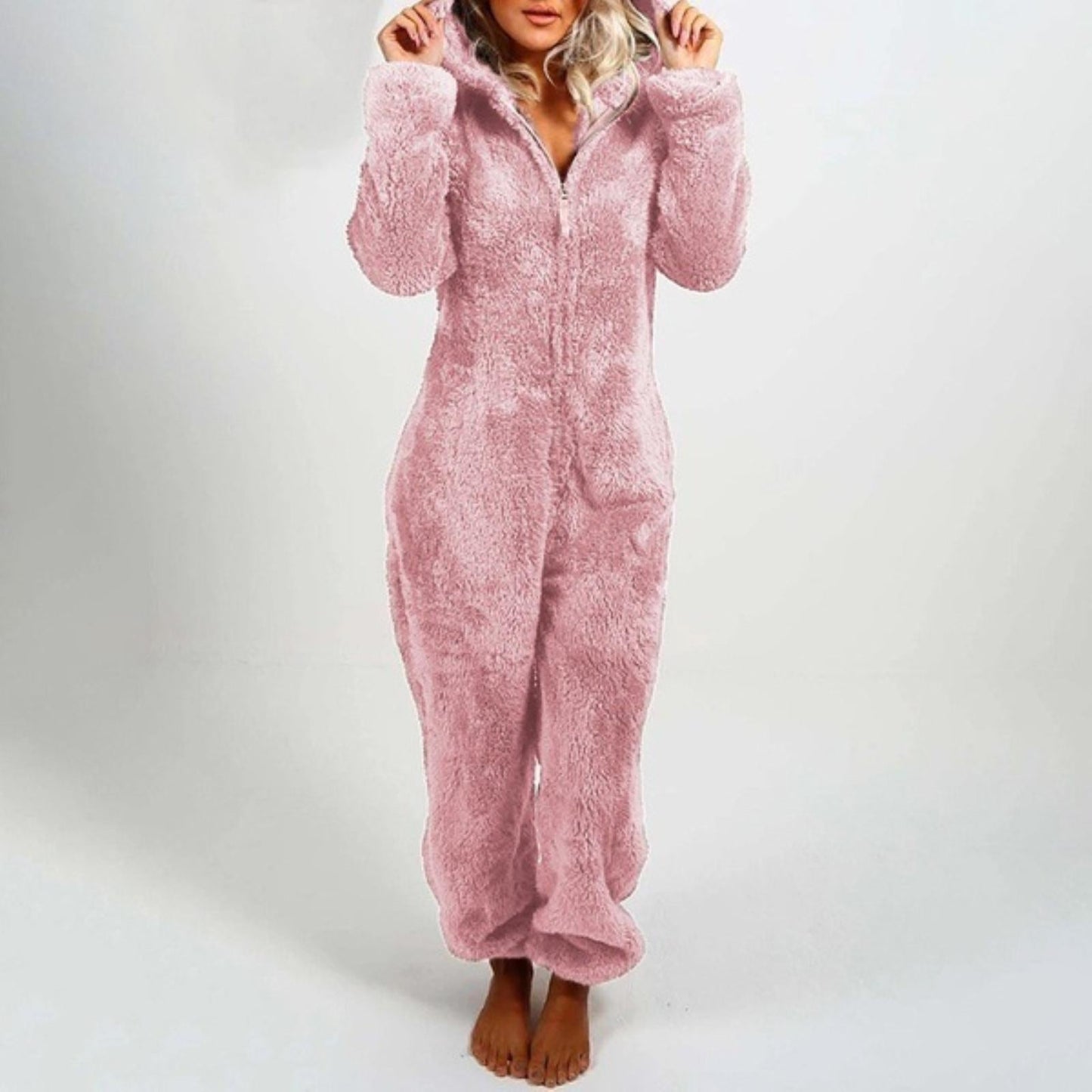 Pyjama Polaire Douillet à Capuche pour Femme