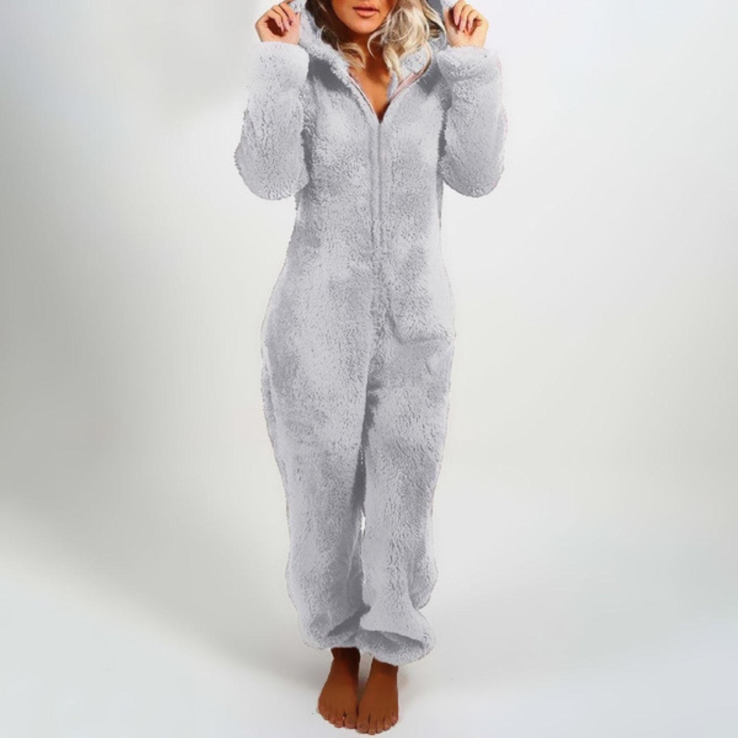 Pyjama Polaire Douillet à Capuche pour Femme