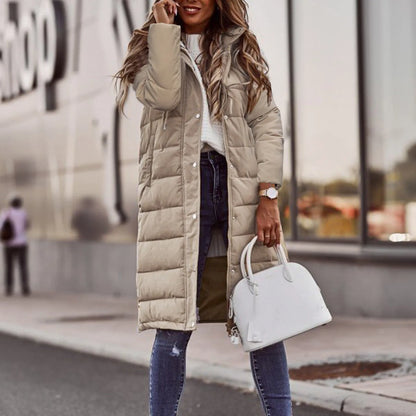 Parka Femme Hiver Élégante - Manteau Long Capuche Légère - LuxeStyle