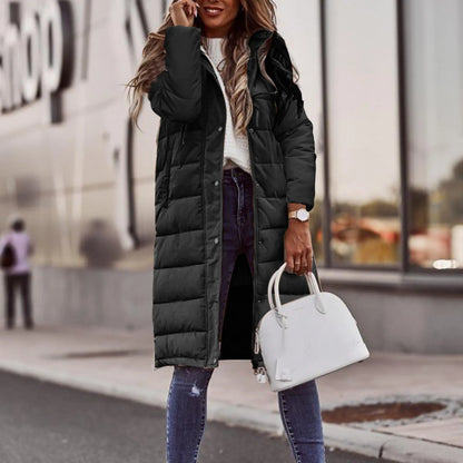 Parka Femme Hiver Élégante - Manteau Long Capuche Légère