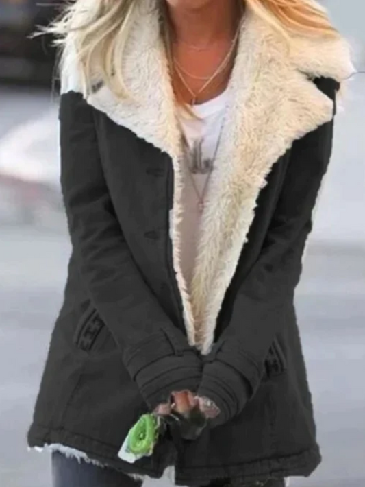 Manteau Femme Hiver Élégant avec Manches Longues - LuxeStyle