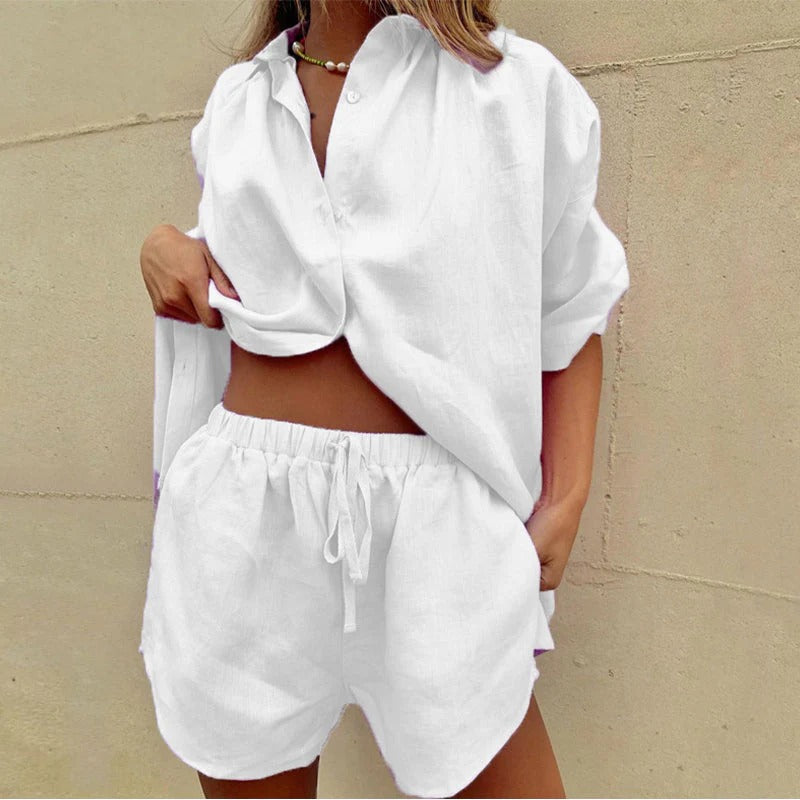 Tenue Décontractée Femme Blouse Et Short