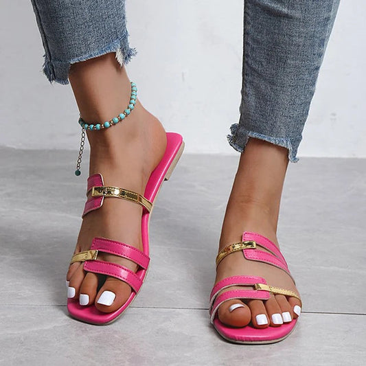 Chaussons Femmes Élégants Bout Ouvert Confortables - LuxeStyle