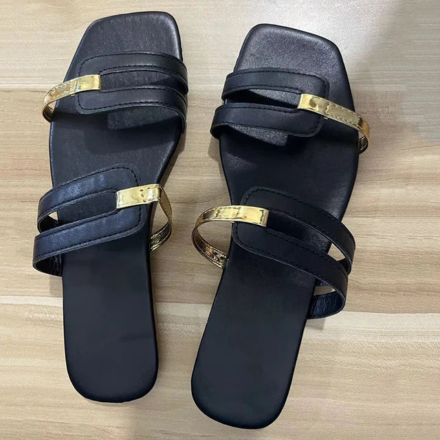 Chaussons Femmes Élégants Bout Ouvert Confortables
