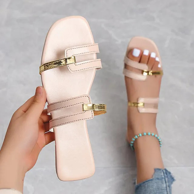 Chaussons Femmes Élégants Bout Ouvert Confortables