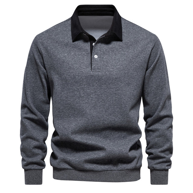 Pull Coton Marine Clair à Col Rond pour Homme