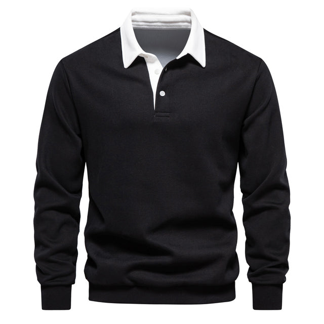 Pull Coton Marine Clair à Col Rond pour Homme