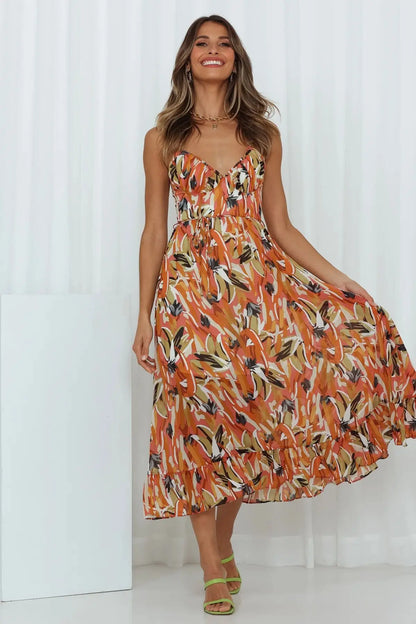 Floralisse™ – Robe Longue Femme Élégante Imprimée Confortable et Fluide