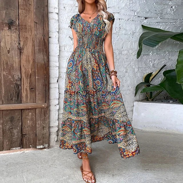 Robe Longue Florale Été pour Femme - LuxeStyle