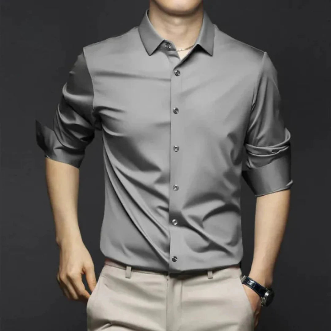 Chemise Homme Élégante Manches Longues Boutons