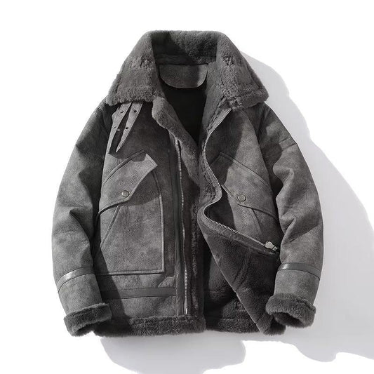 Veste Hiver Doublée pour Homme avec Poches Réfléchissantes - LuxeStyle