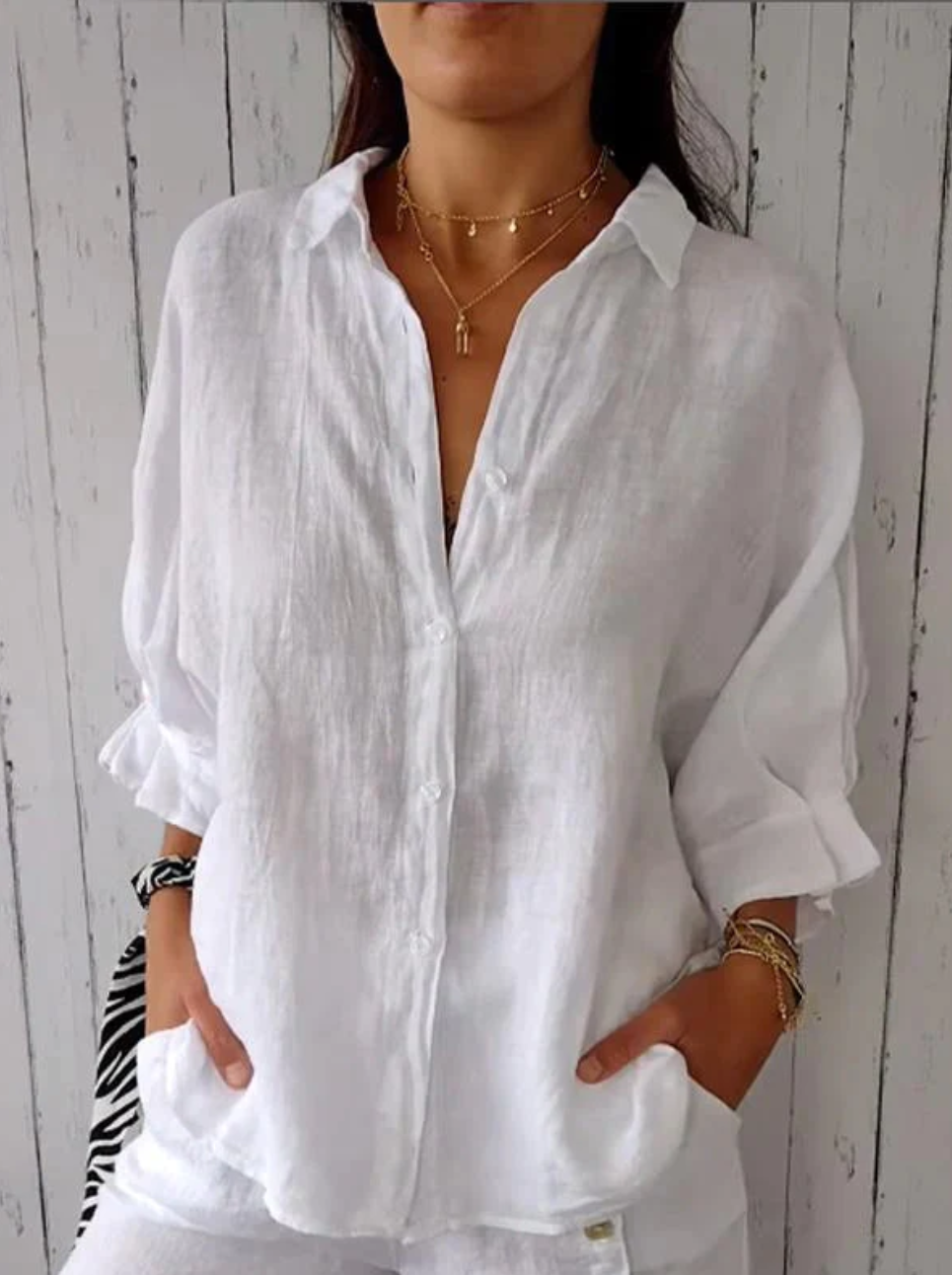 PolyEleg™ – Blouse Femme Élégante en Polyester Confort Durable et Chic