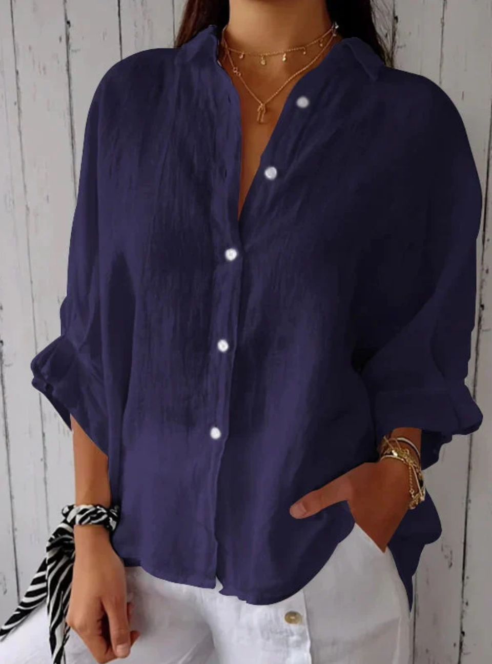 PolyEleg™ – Blouse Femme Élégante en Polyester Confort Durable et Chic