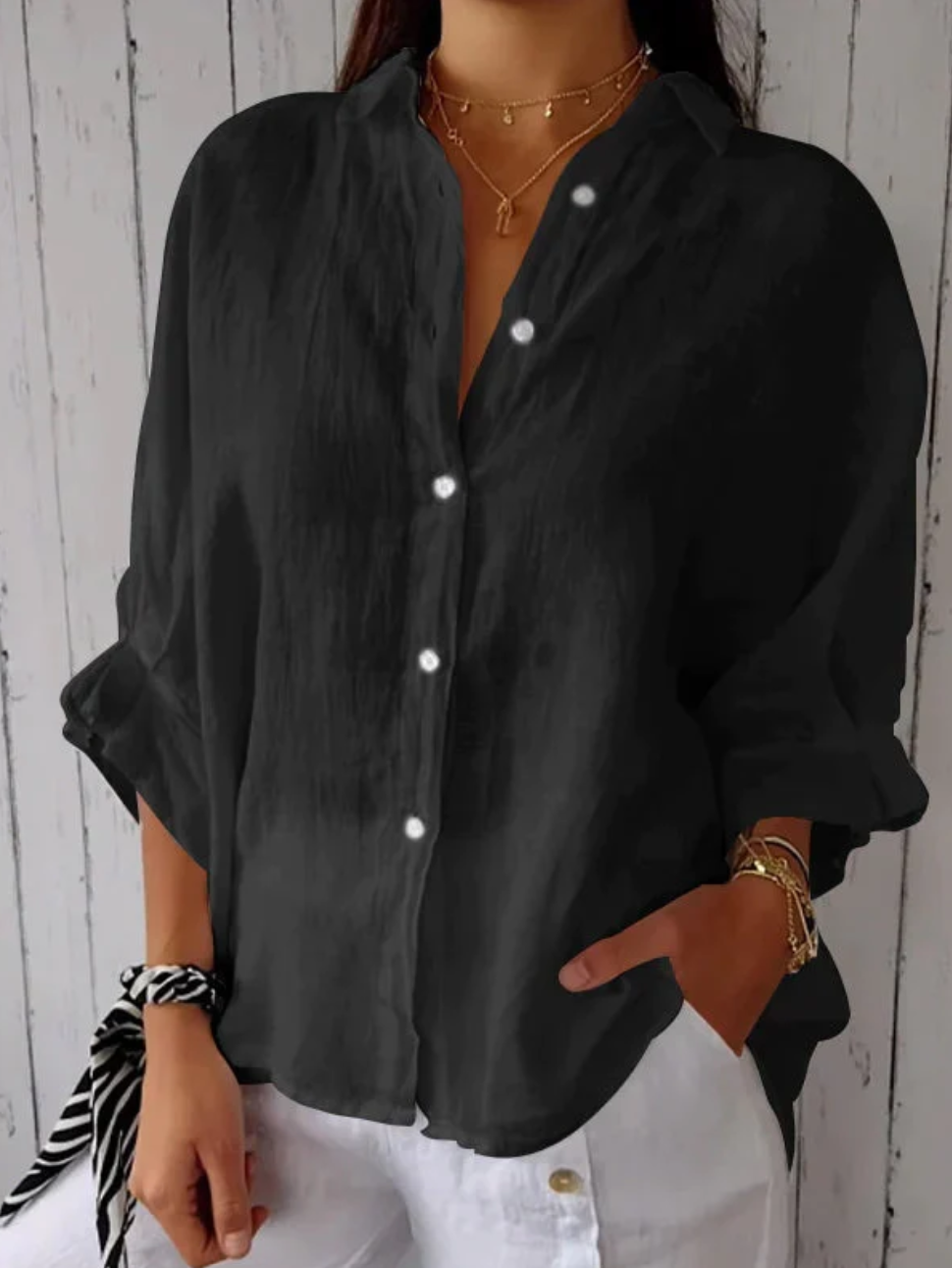 PolyEleg™ – Blouse Femme Élégante en Polyester Confort Durable et Chic