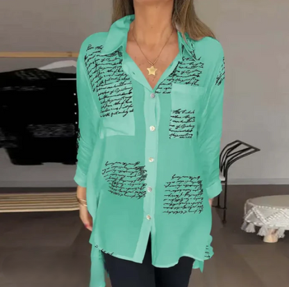 BelleNova™ – Blouse Femme Élégante Confortable en Tissu Respirant Blanc