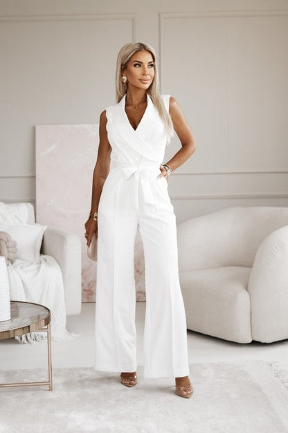 Robe Femme Élégante Blanche Sans Manches - LuxeStyle
