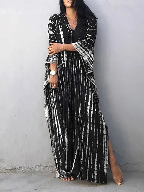 Robe Été Longue Femme - Caftan Léger et Décontracté au Style Boho
