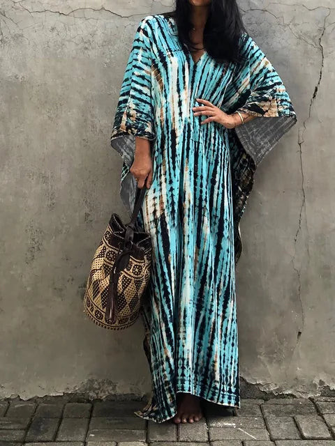 Robe Été Longue Femme - Caftan Léger et Décontracté au Style Boho
