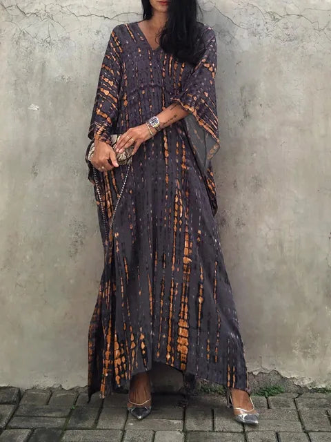 Robe Décontractée Femme Vert Ombre à Manches Courtes