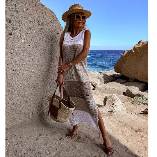 Robe de Plage Élégante en Dentelle pour Femme - LuxeStyle