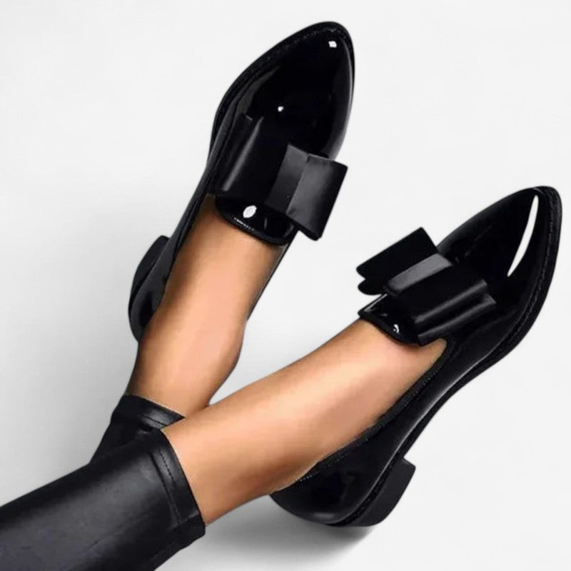 Chaussures à Talon Bloc avec Bout Pointu et Décoration - LuxeStyle