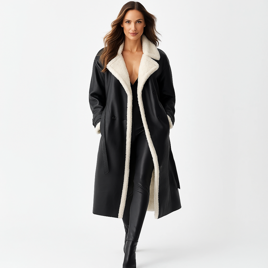 Veste femme hivernale doublée polaire, style chic et confortable - LuxeStyle