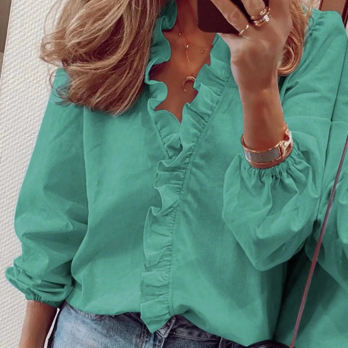 Blouse Femme Élégante Dentelle Décolleté