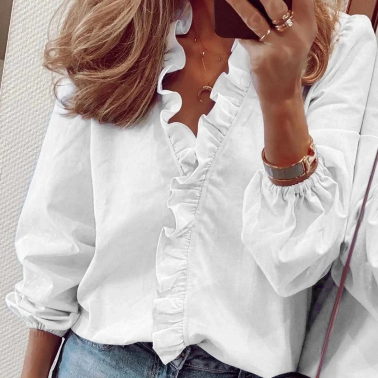 Blouse Femme Élégante Dentelle Décolleté - luxestyle