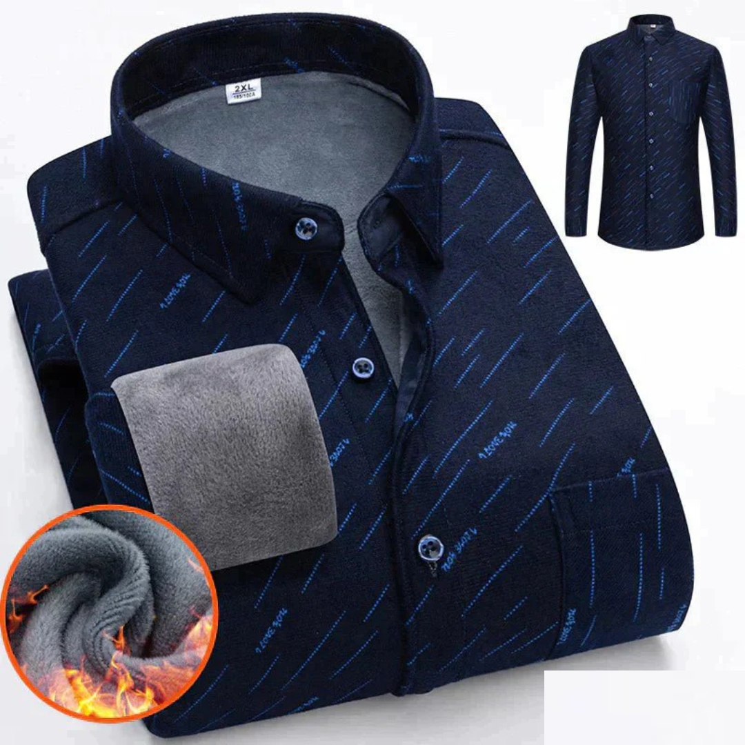 Chemise Flanelle Hiver Bleu Homme