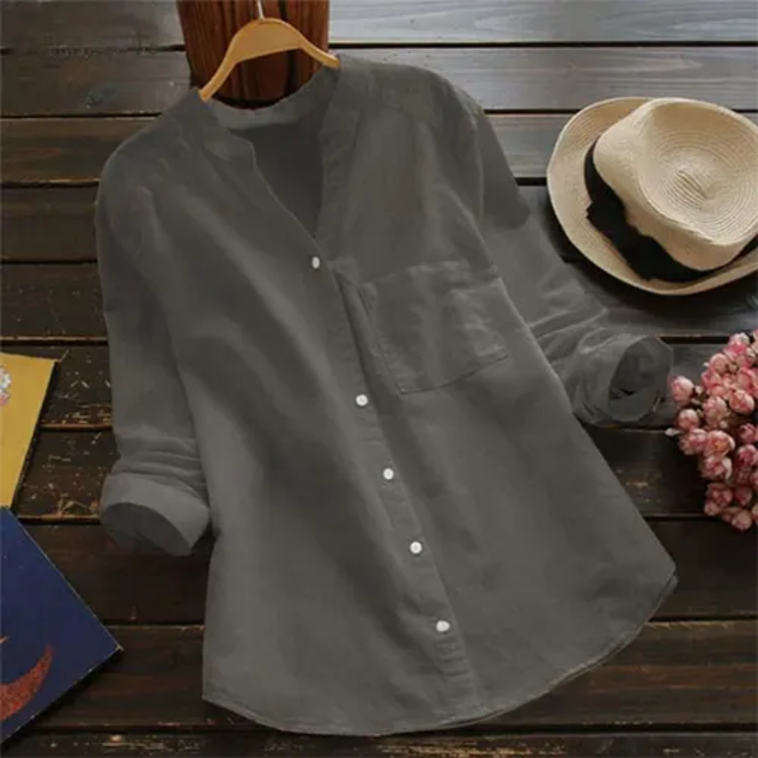 Chemise Femme Élégante Manches Longues Été