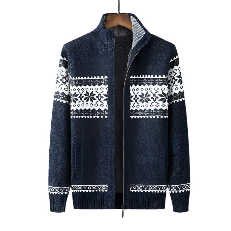 Gilet en laine épais bleu nuit pour homme - LuxeStyle