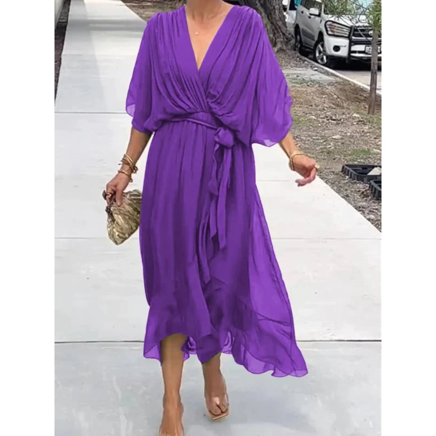 Robe de soirée élégante femme longue pure