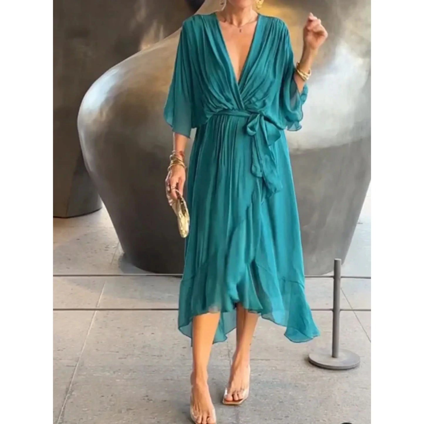 Robe de soirée élégante femme longue pure