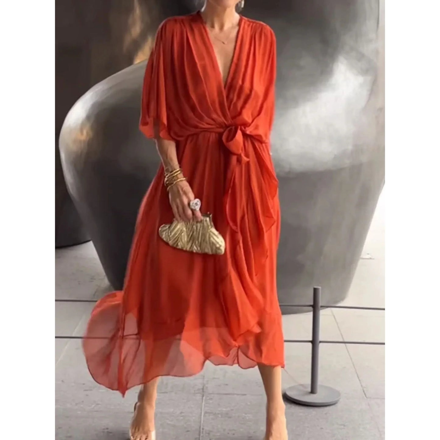 Robe de soirée élégante femme longue pure