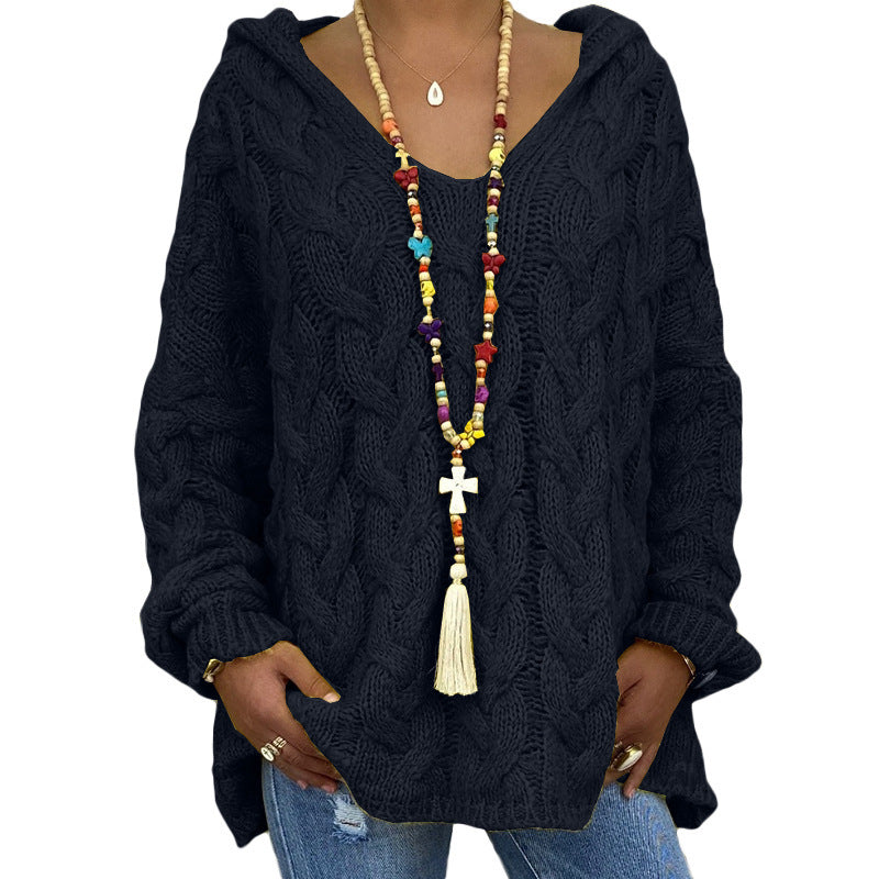Pull Femme Tricoté Doux, Détente Élégante et Confortable