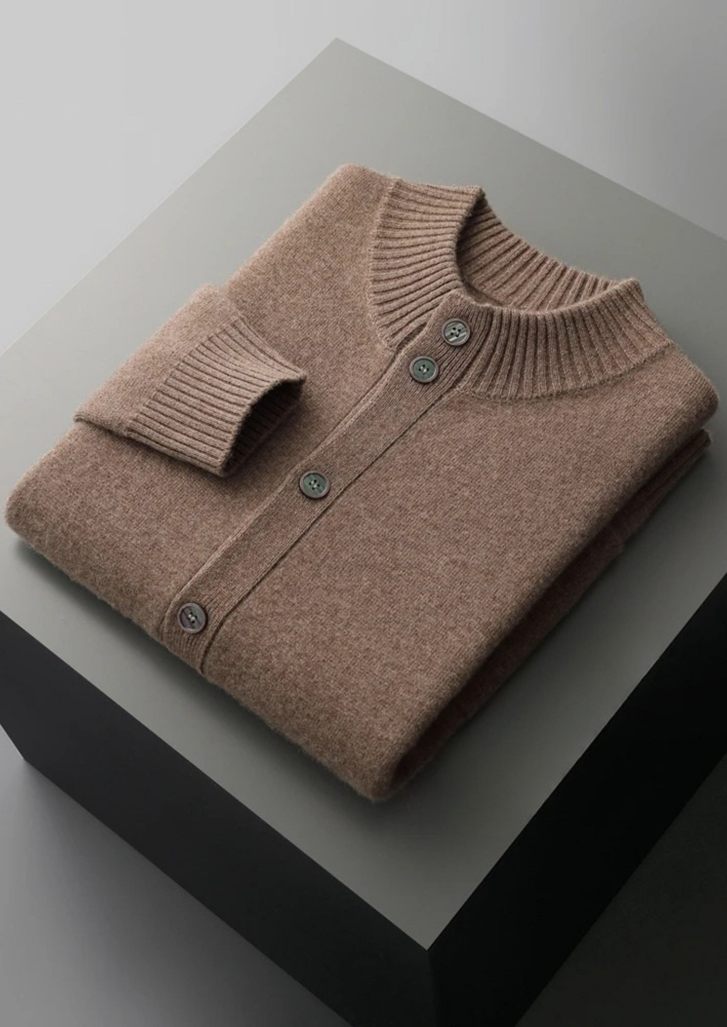 Cardigan Homme en Laine Châle avec Poches